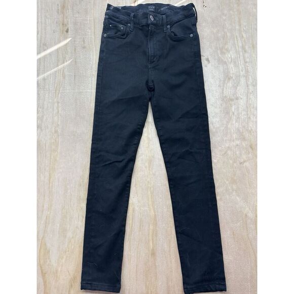 CITIZEN OF HUMANITY Jeans Womens 27 Rocket High Rise Skinny Denim Black USA - Picture 1 of 5
